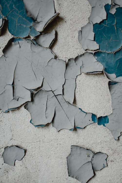 Free Paints Peeling Off from the Concrete Wall Stock Photo