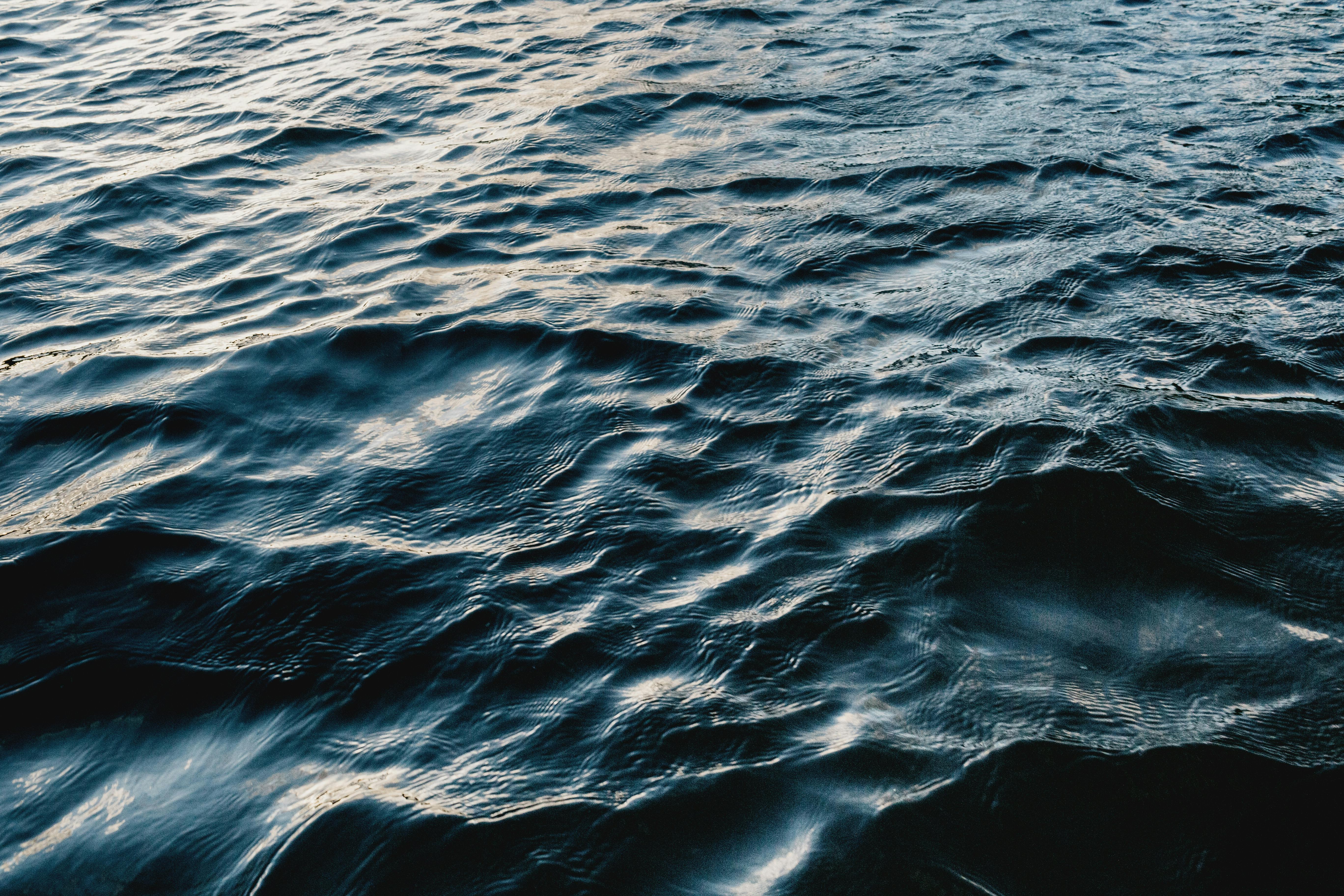 clean rippling ocean in daytime