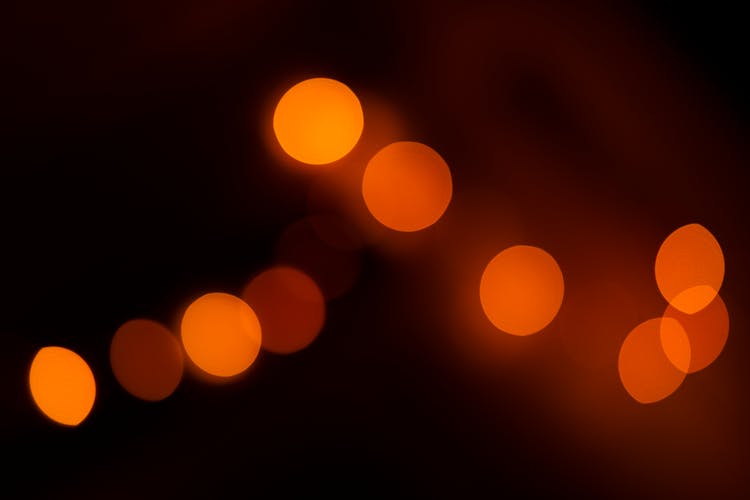 Orange And Yellow Bokeh Lights