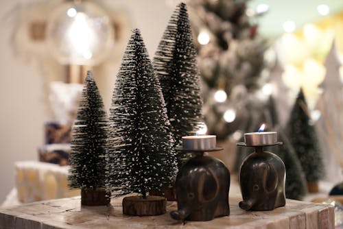 Free Decorative Ornaments and Candles Stock Photo