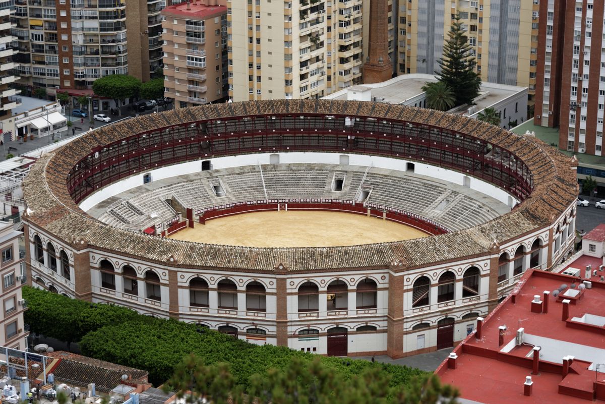 La Malagueta Málaga - arena Plaza de Toros văzută de sus
