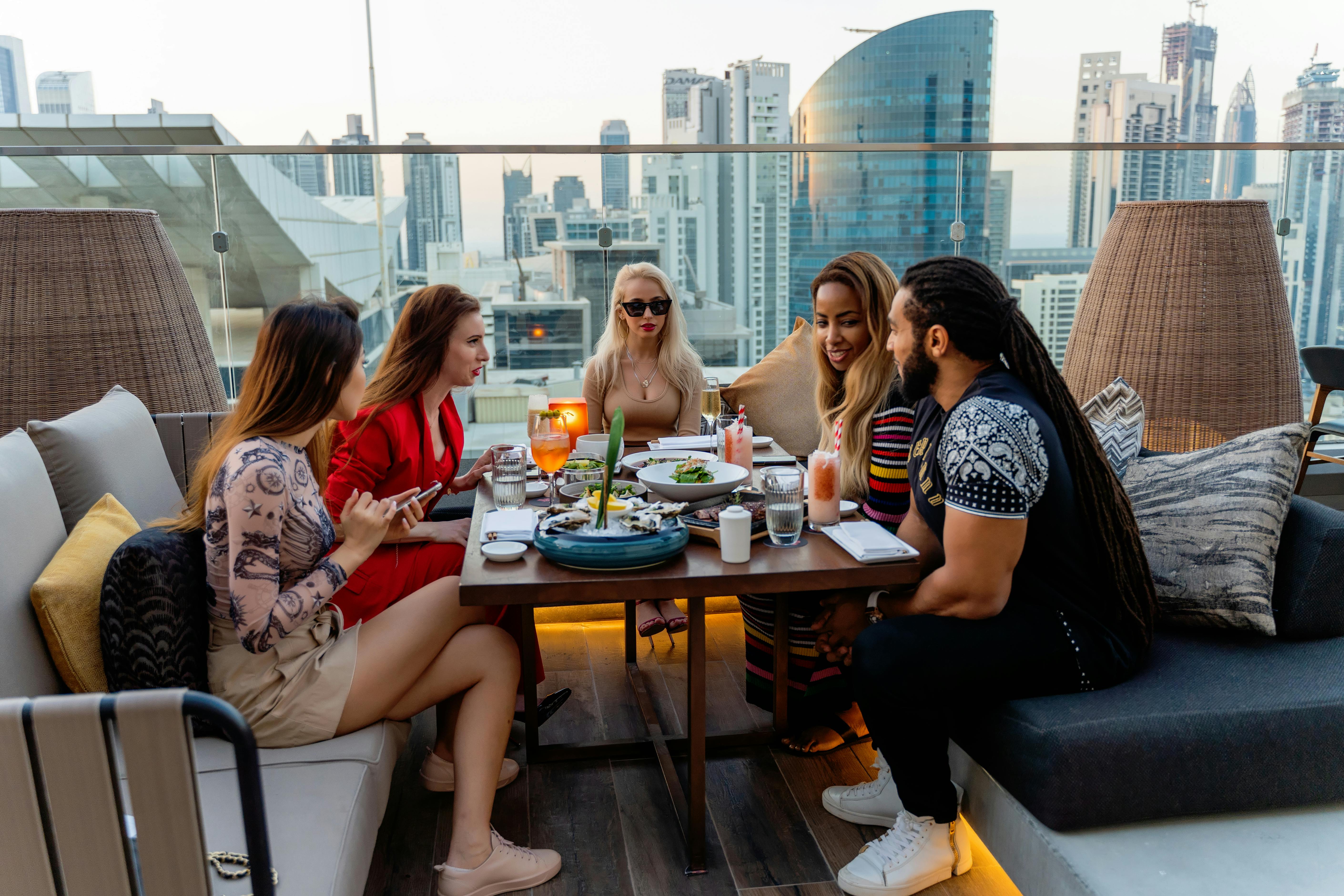 friends sitting at the table