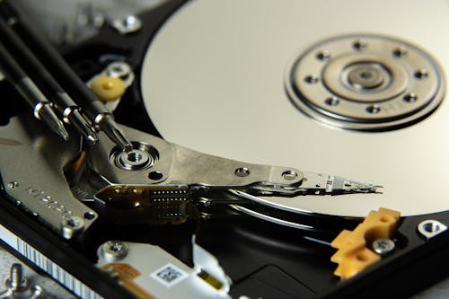 Free Black and Silver Hard Disk Drive Stock Photo