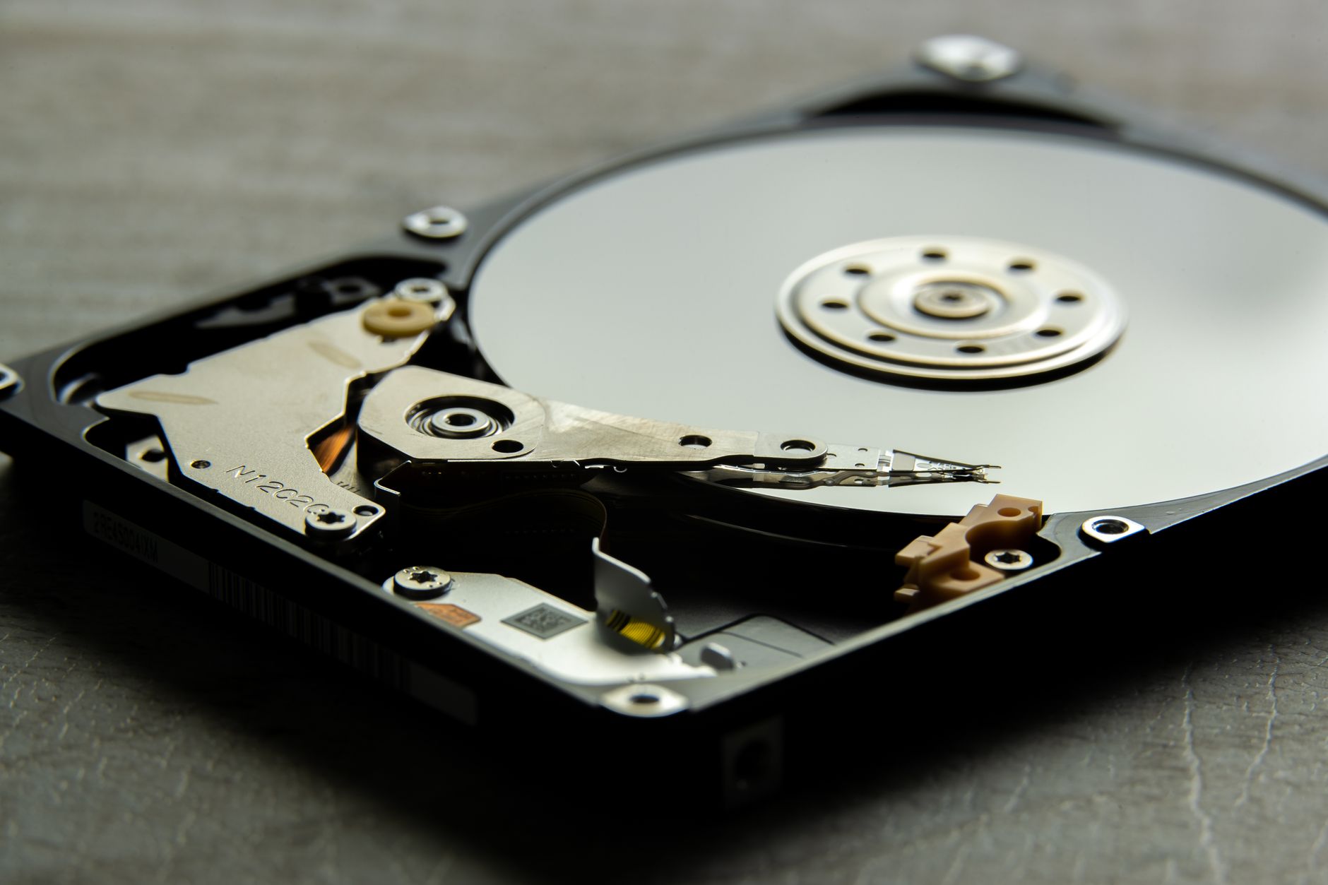 wasabi cloud backups vs s3 costs - detailed view of an open hard drive