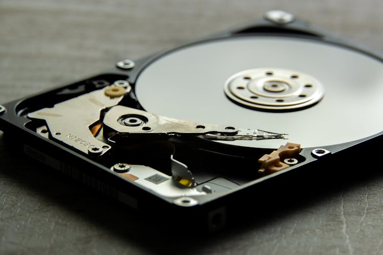 Black And Silver Hard Disk Drive