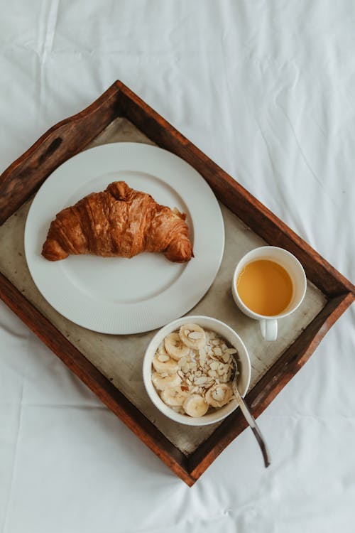 Free Food on Wooden Tray Stock Photo