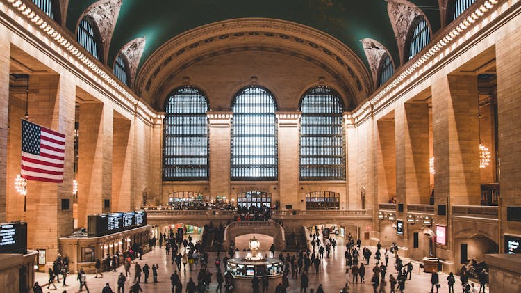 People Walking In The Grand Central Station