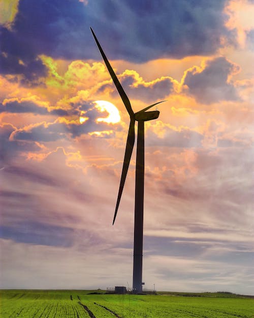 Kostnadsfria Kostnadsfri bild av alternativ energi, dramatisk himmel, ekologi Stock foto