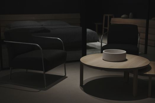 Chairs and Coffee Table in Modern Interior