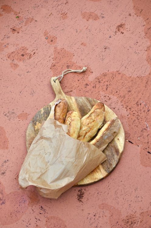 Baguettes on a Wooden Tray