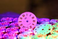 Watch dials and stack of watch movements