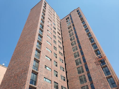 Low Angle Shot of Brick Building