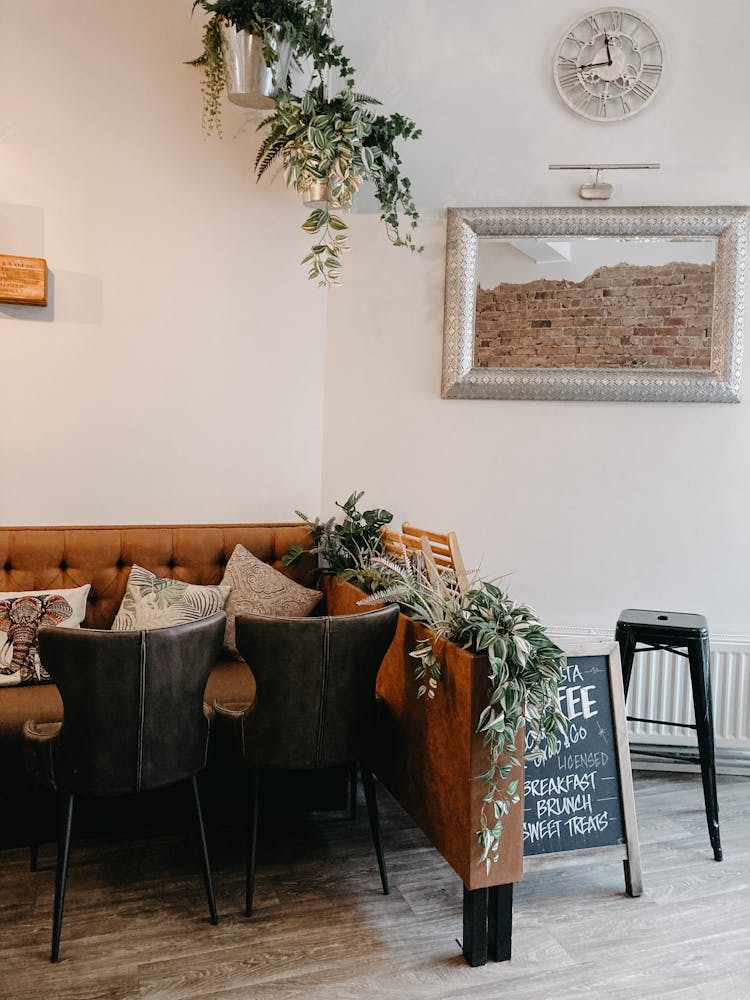 Interior Of Cozy Cafe With Vintage Styled Furniture