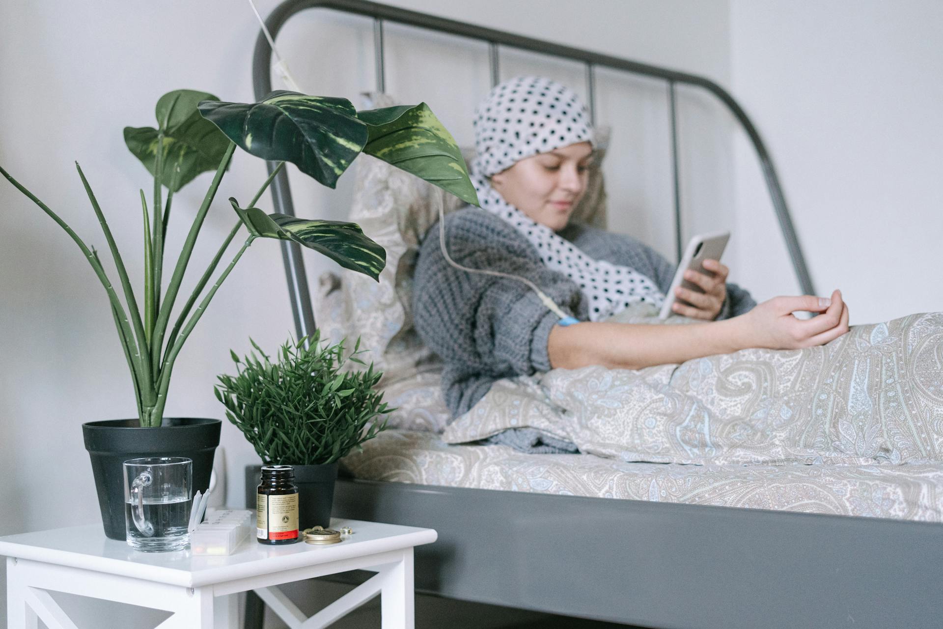 A Woman Undergoing Chemotherapy