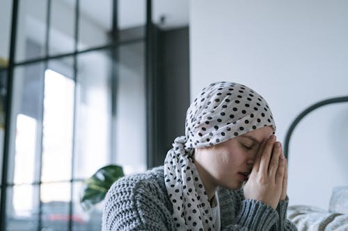 Woman in White and Black Hijab