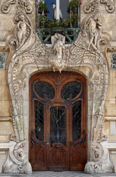 Beautiful Art Nouveau style architecture featuring an intricately designed entrance in Paris, France.. pexels, beautiful, nou