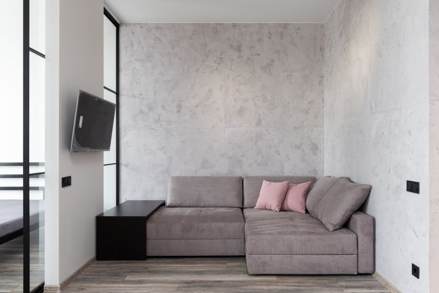 Modern three-seater sofa