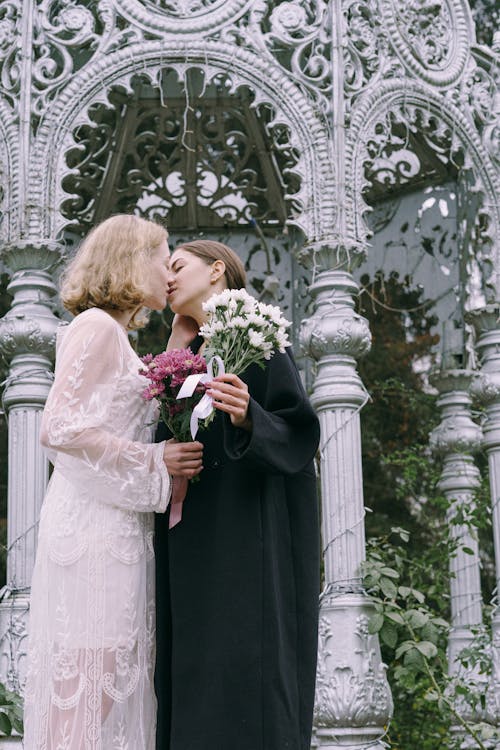 Free A Romantic Couple Kissing Stock Photo