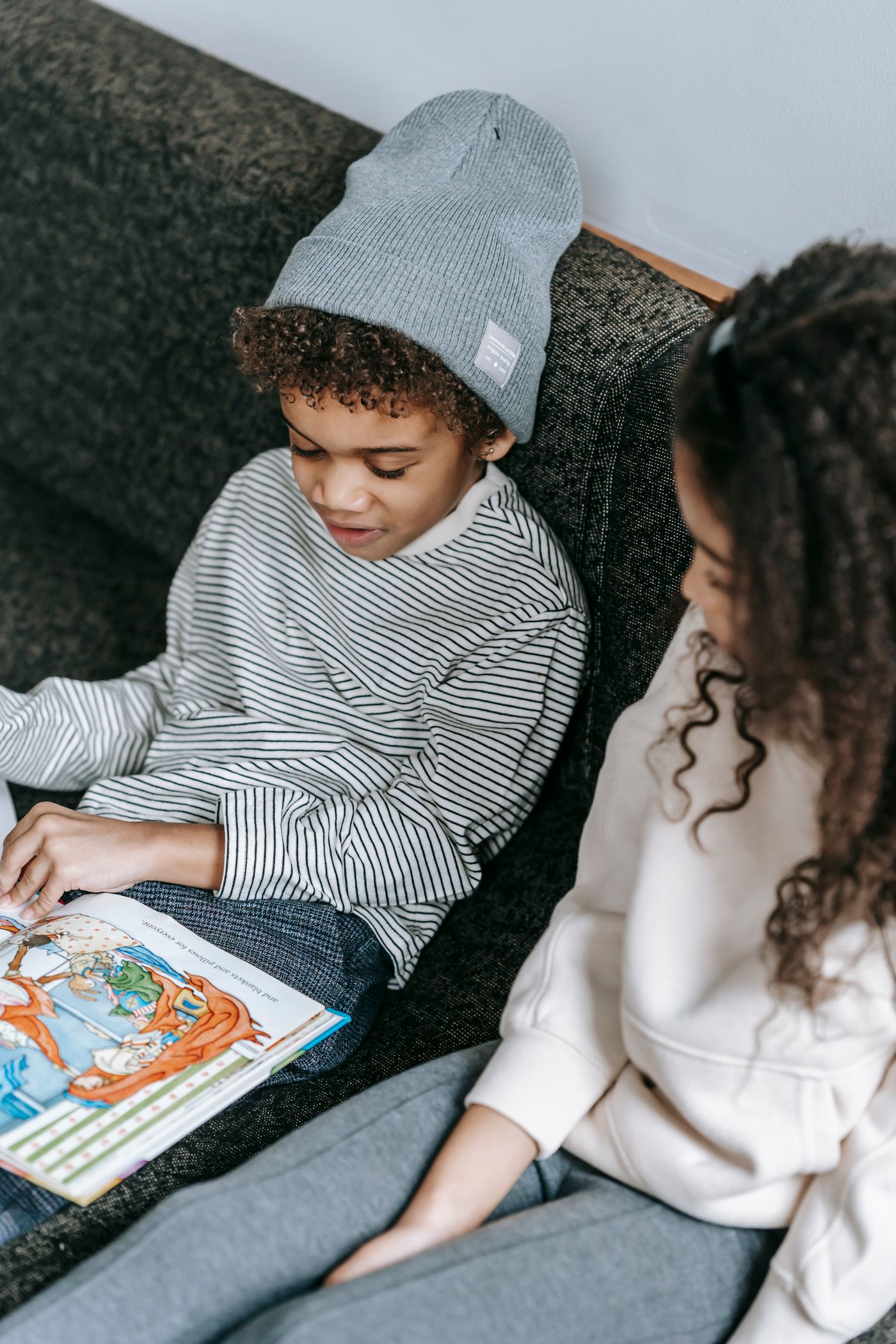 Children reading together