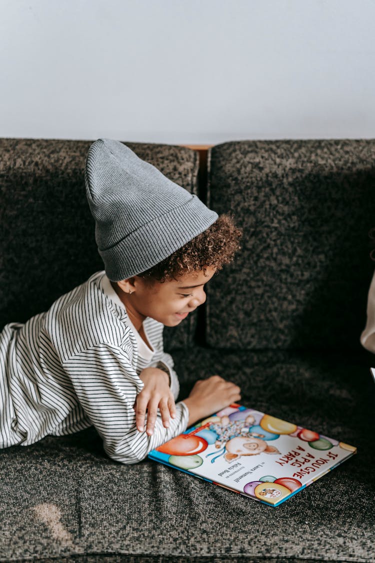 Black Happy Boy Opening Book With Interesting Story