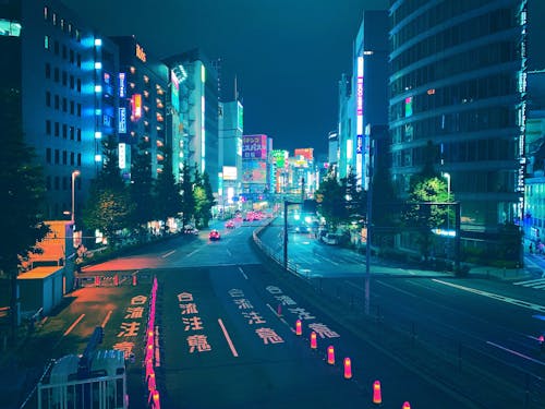 Free Cars on Road in City during Night Time Stock Photo