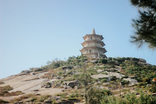 Low-Angle Shot of Wanshou Pagoda in China