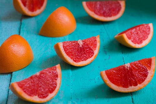 Free Slices of Fresh Grapefruits Stock Photo