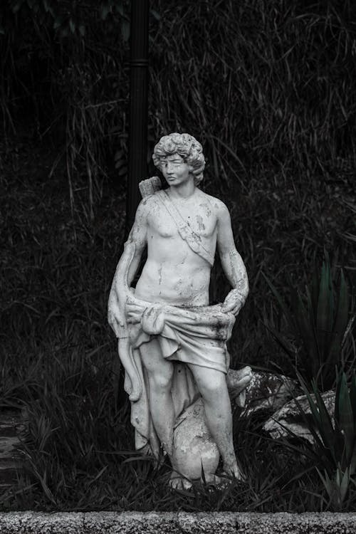 무료 그레이스케일, 그리스 동상, 기념물의 무료 스톡 사진