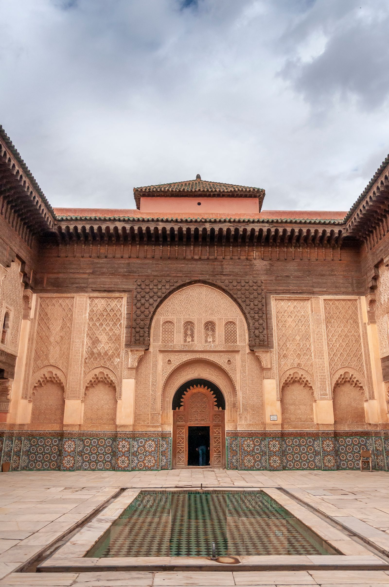 Mosque at sunset Marrakech Ramadan iftar