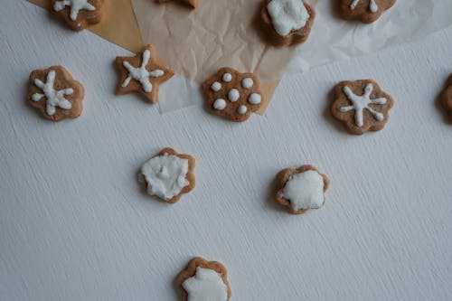 Free Gingerbread Cookies in Various Shapes Stock Photo