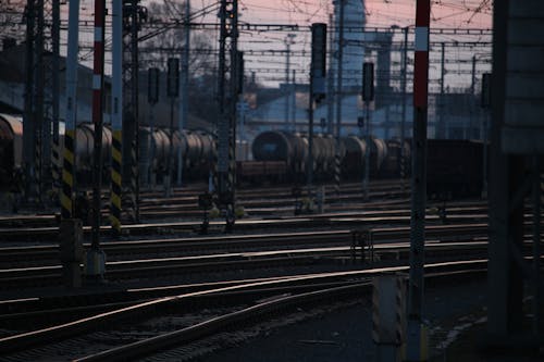 Free stock photo of dark, dawn, train Stock Photo