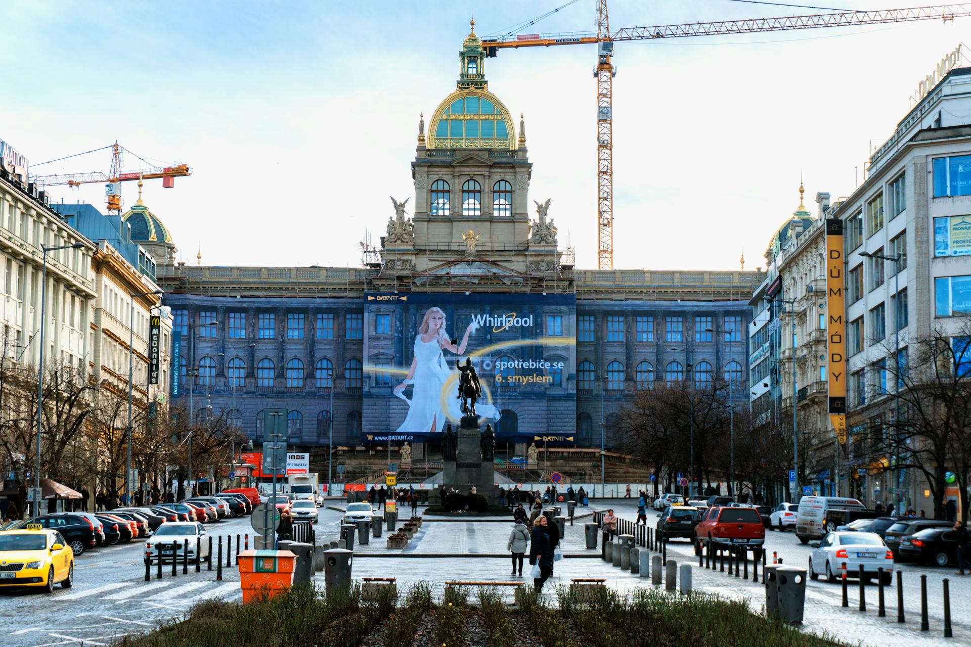 Wenceslas Square in Prague, Czech Republic