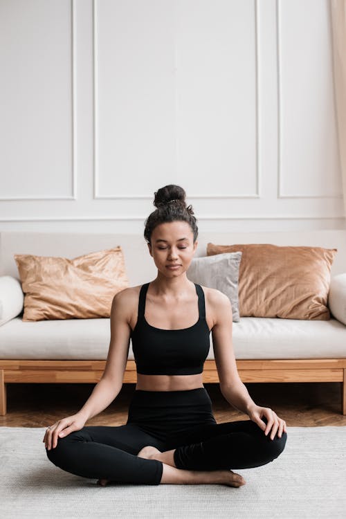 Free Woman Meditating Stock Photo