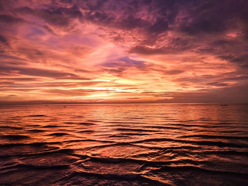 Kostnadsfri bild av gyllene timmen, hav, naturskön
