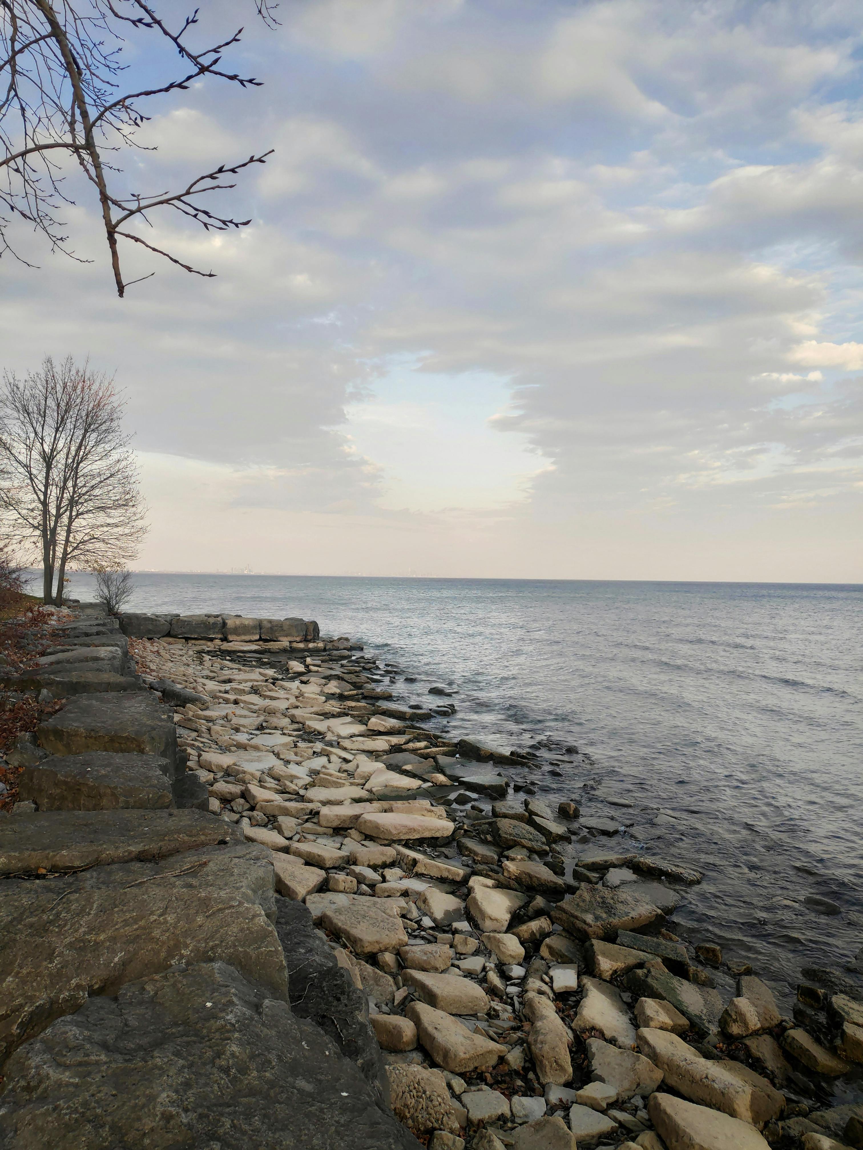 A photo of a waterfall in the mountains