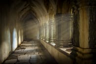 The Sunlight Shining through a Medieval Archway