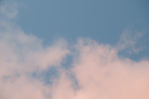 A serene view of a blue sky with soft, fluffy white clouds.