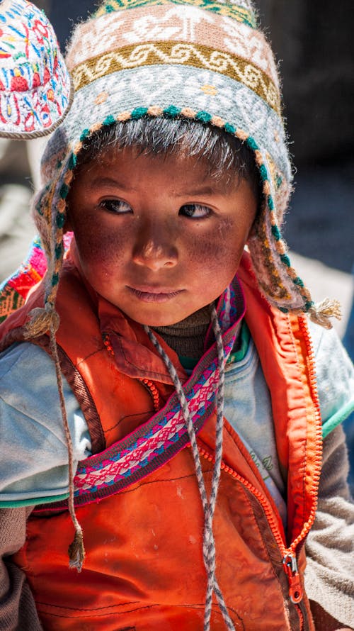 Immagine gratuita di bambino, cappello a maglia, cultura tradizionale