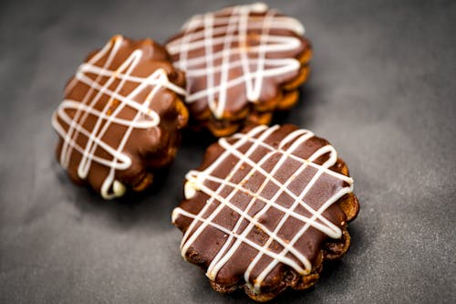 Free Close-Up Shot of Chocolate Cookies Stock Photo