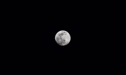 A Clear Full Moon in the Night Sky