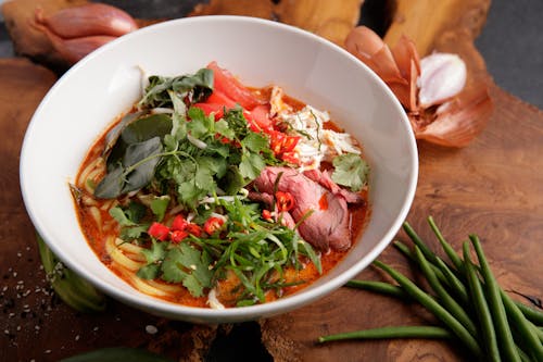 Food in White Ceramic Bowl