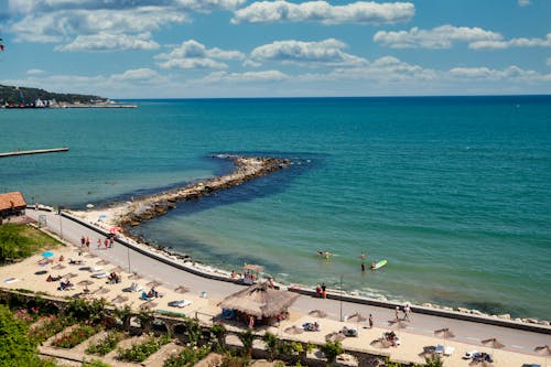 Photo of a Road Near the Sea