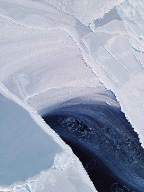 Top View of a Glacier