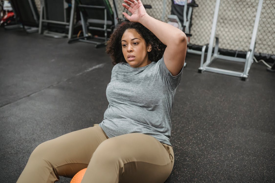 black woman working out