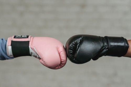 Gants De Boxe Noirs Et Rouges