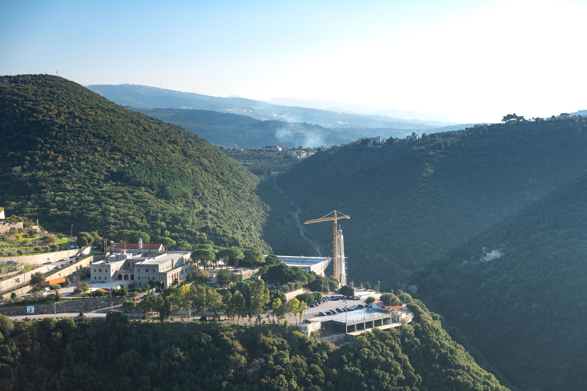 Southern Lebanon green hill landscape in calm daylight.