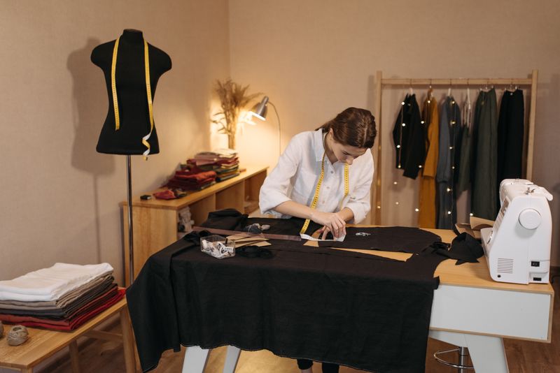 Tailor marking fabric for a custom garment