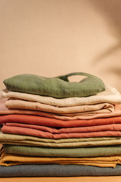 Folded linen stack — Pavel Danilyuk on Pexels
