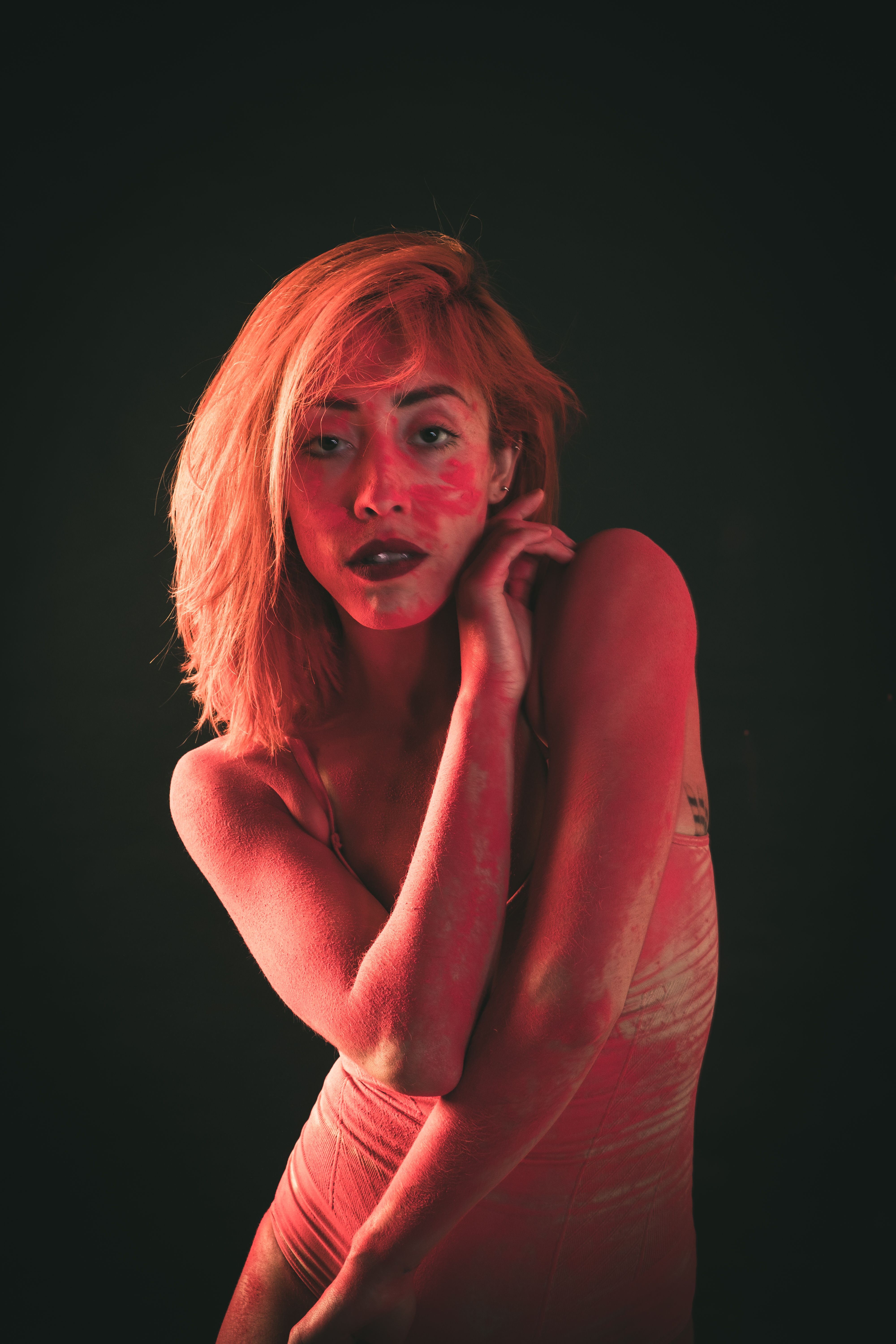 Photograph of a Woman with Red Powder on Her Body · Free Stock Photo