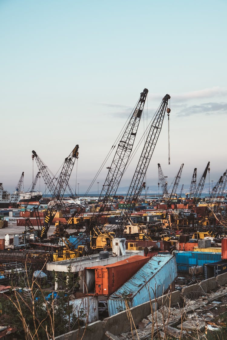 Crane Equipment At The Port Of Beirut In Beirut, Lebanon